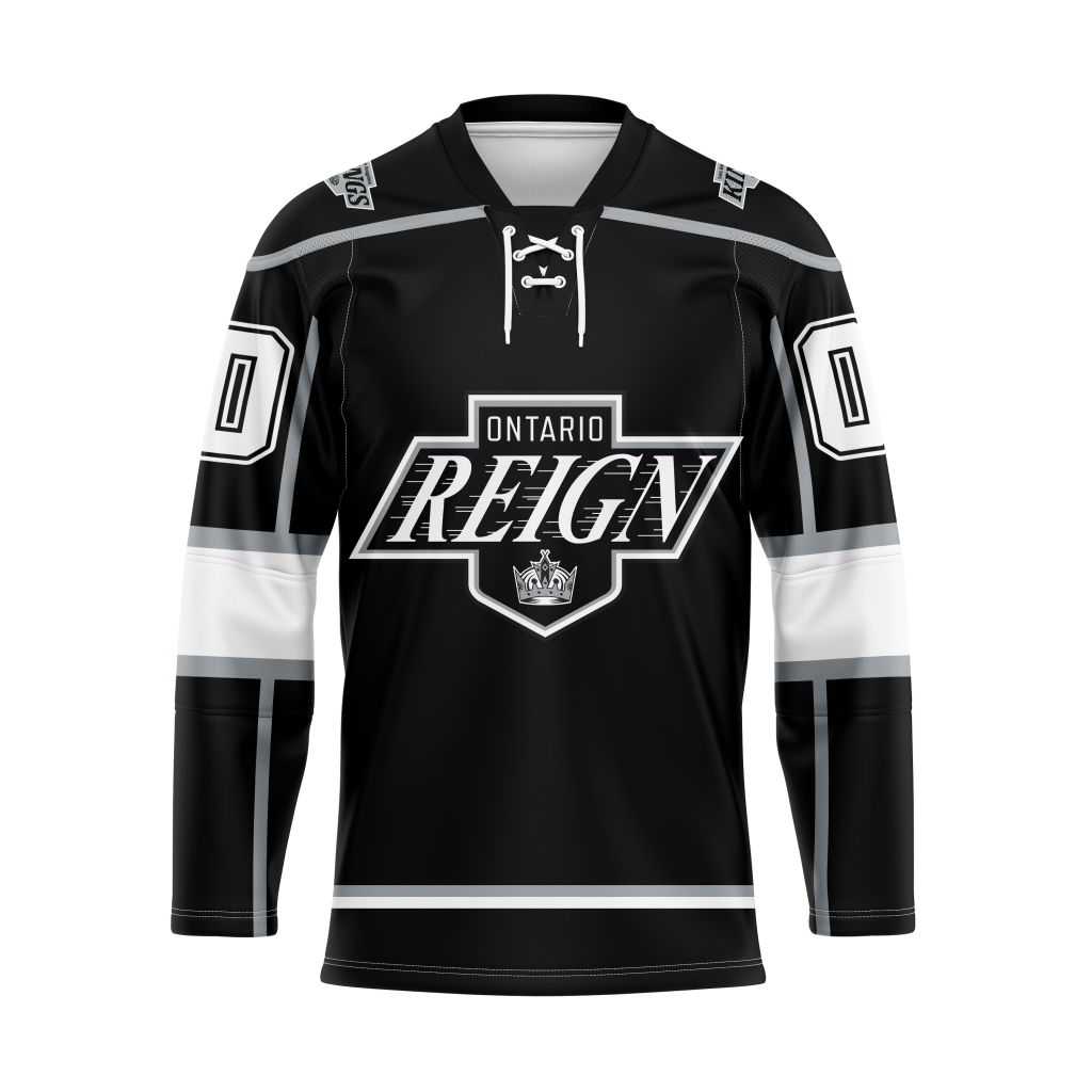 AHL Ontario Reign Personalized 2025/26 Black Lace Hockey Jersey
