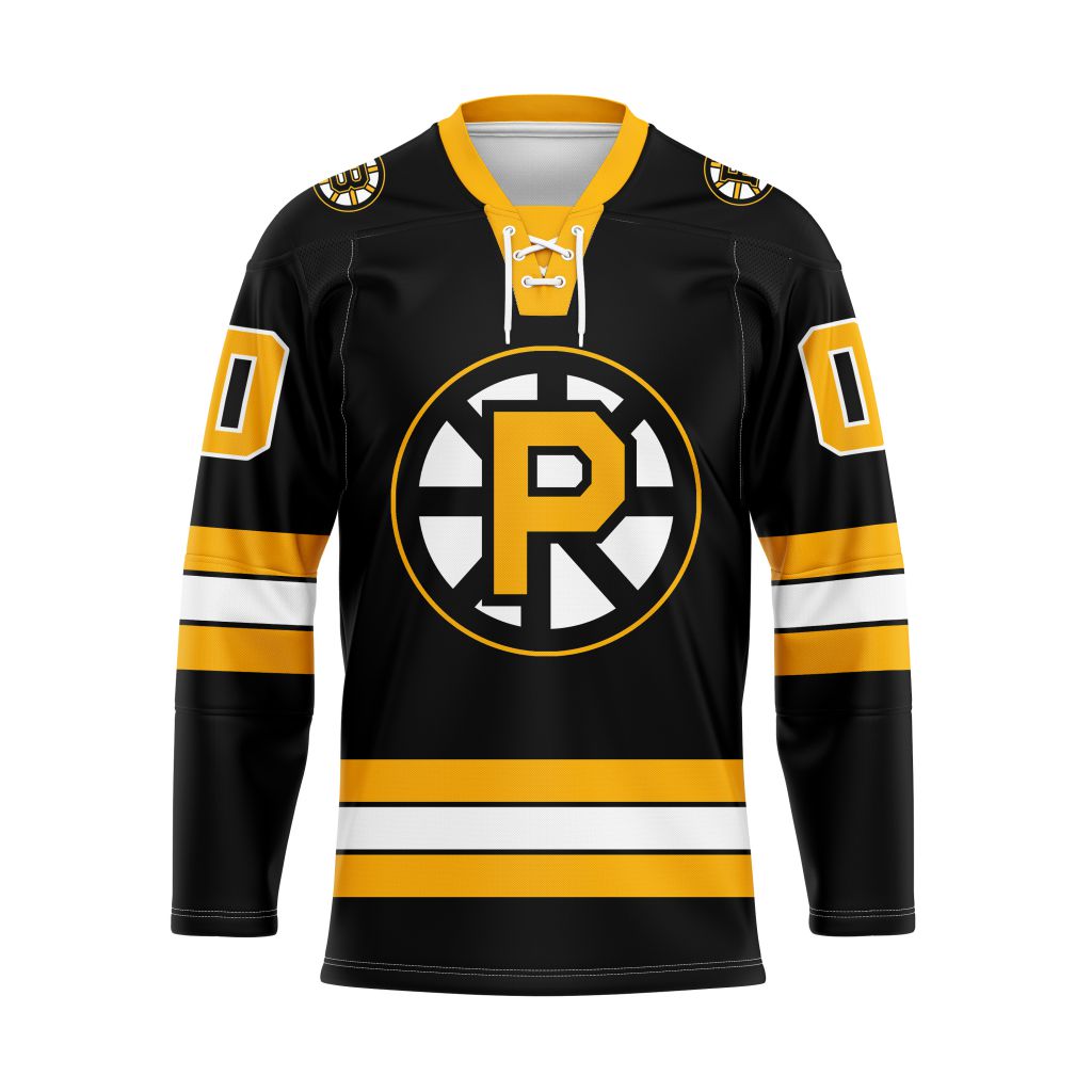 AHL Providence Bruins Personalized 2025/26 Black Lace Hockey Jersey