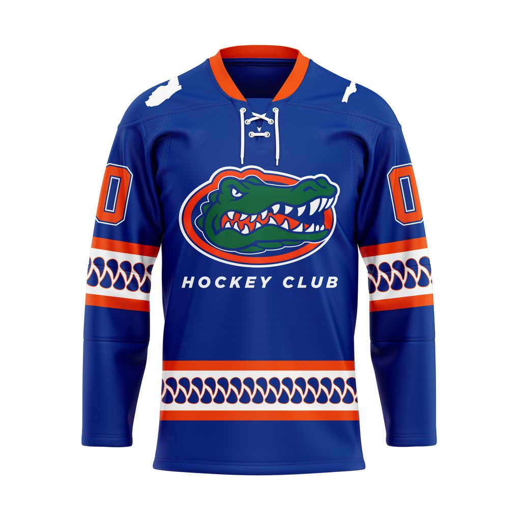 Florida Gators Personalized Royal Lace Hockey Jersey