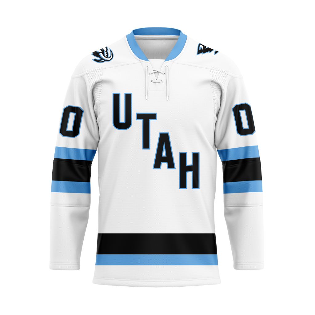 NHL Utah Mammoth Personalized Away Design Lace Hockey Jersey