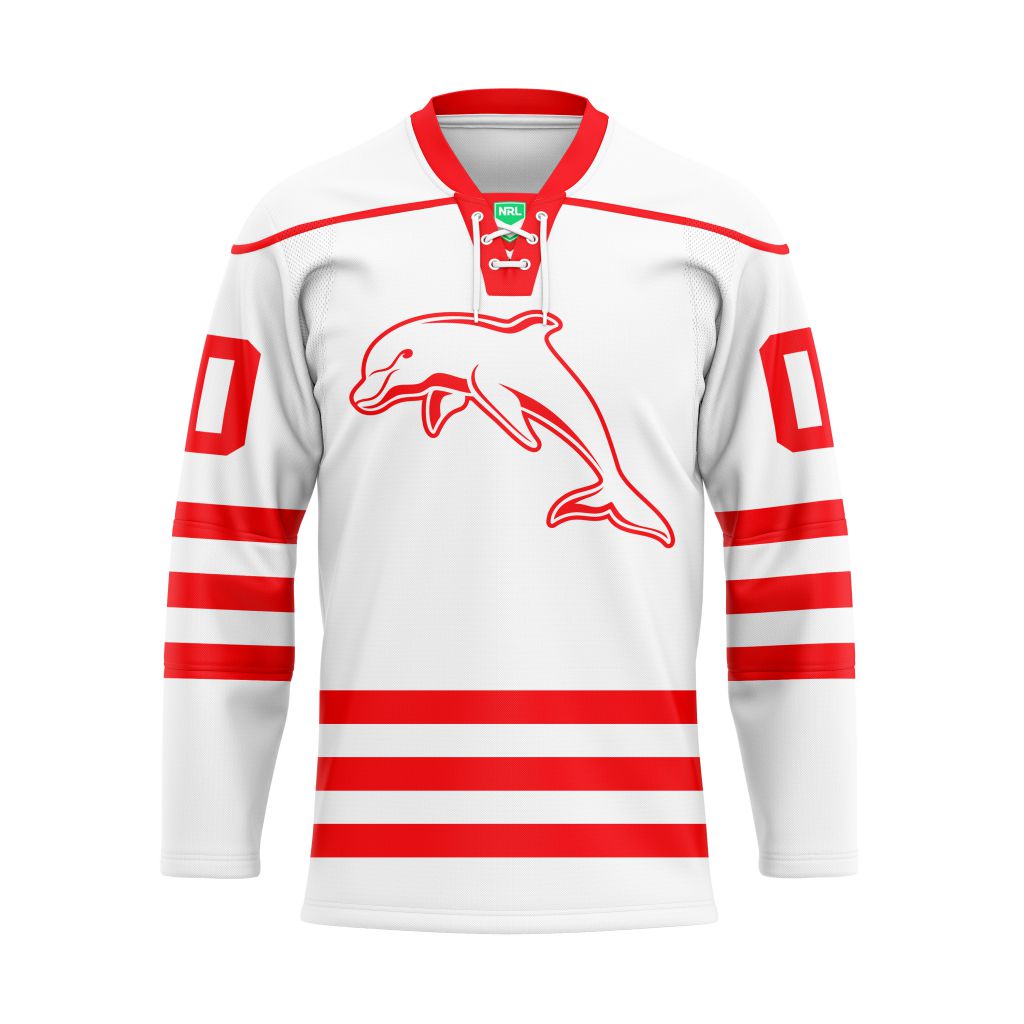 NRL Dolphins Personalized Hockey Jersey Design ST2501