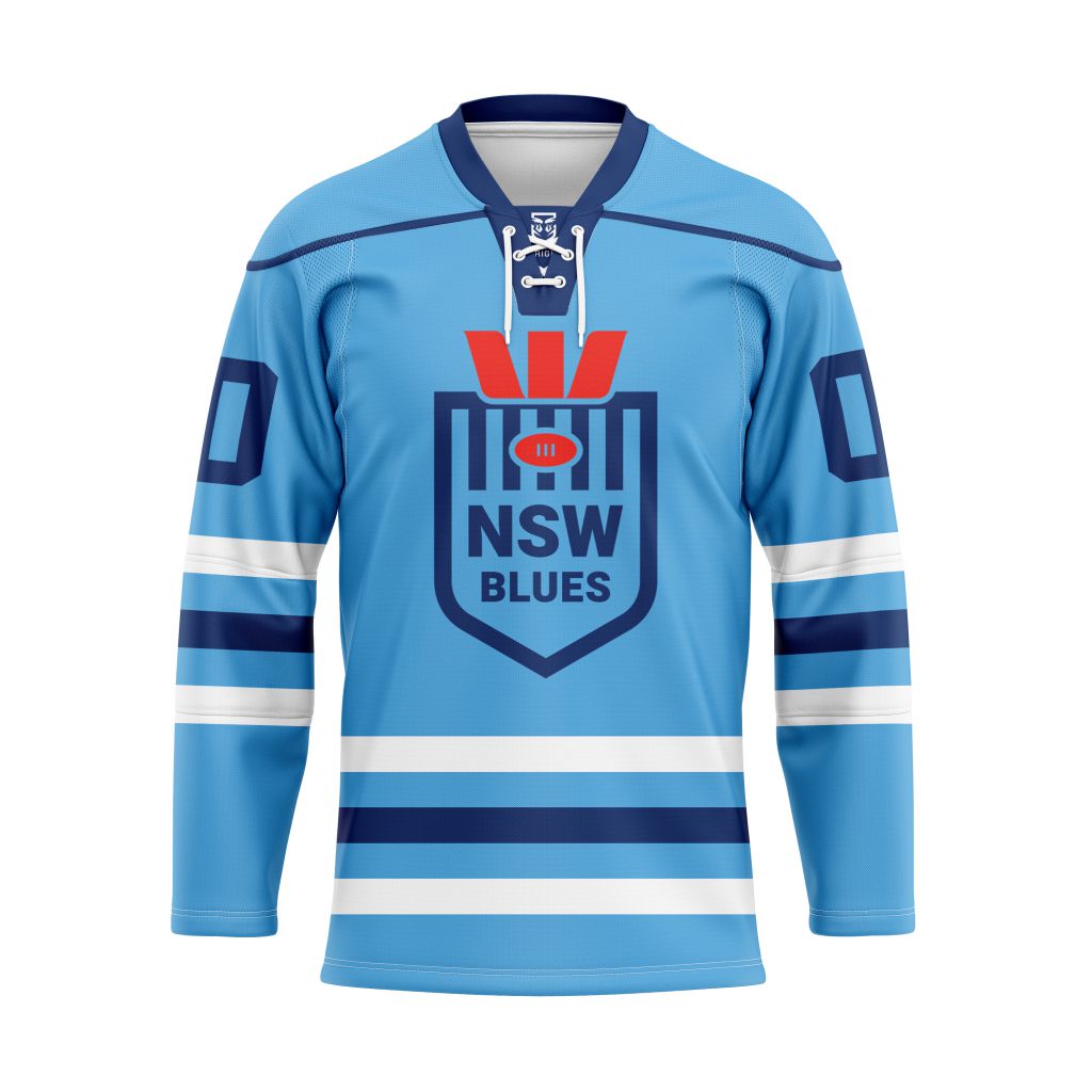 NSW Blues State Of Origin Personalized Hockey Jersey Design ST2501