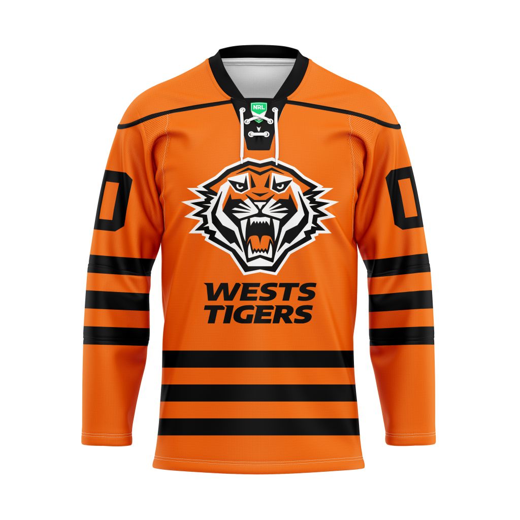 NRL Wests Tigers  Personalized Hockey Jersey Design ST2501