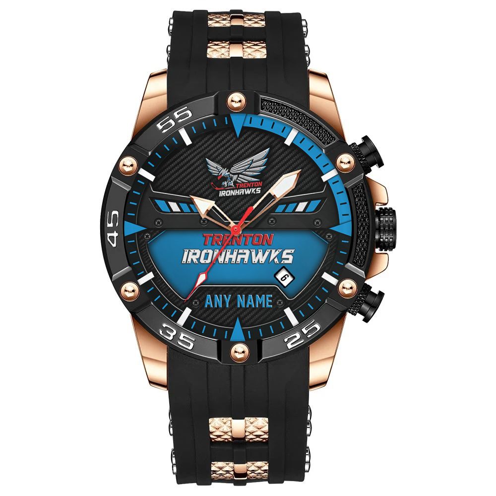ECHL Trenton Ironhawks Personalized Name Fashion Watch Design ST2601