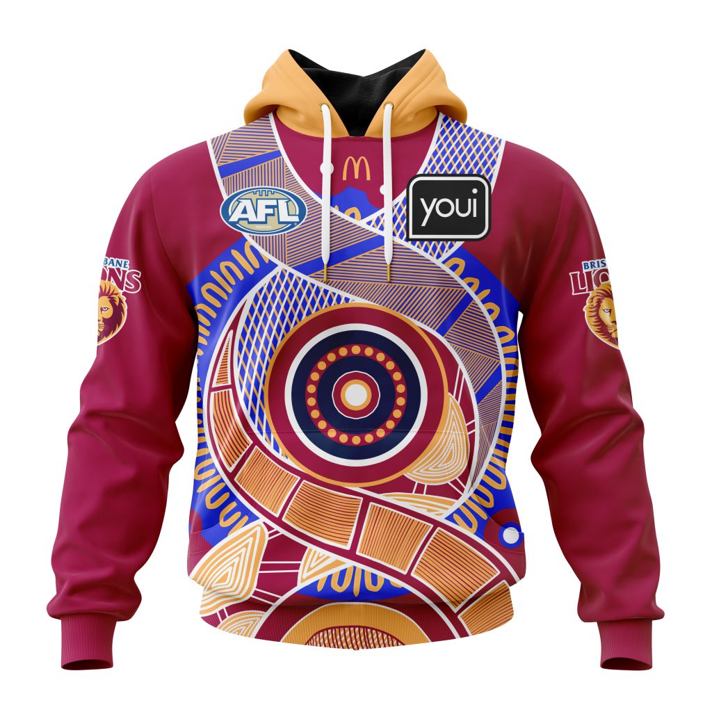 AFL Brisbane Lions Personalized 2025 Indigenous Design