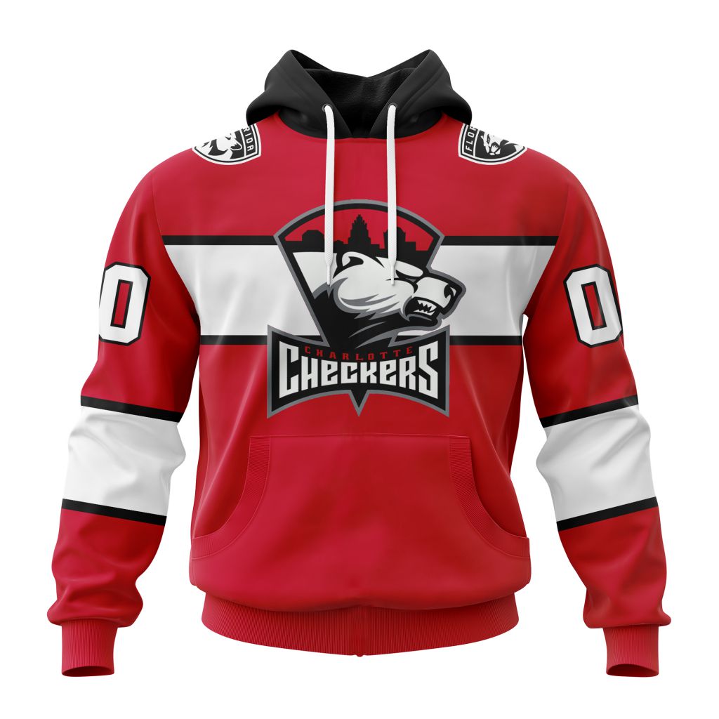 AHL Charlotte Checkers Personalized 2025/26 Red Design