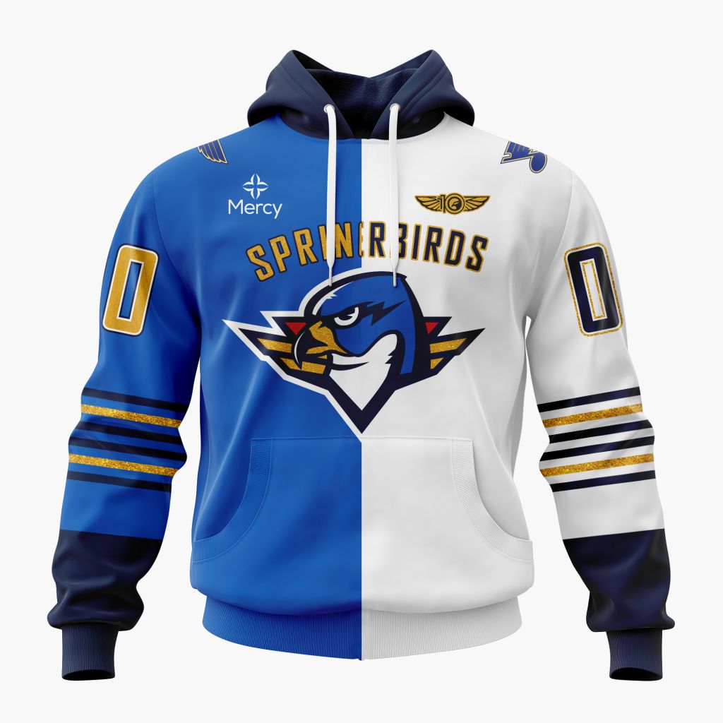 AHL Springfield Thunderbirds Personalized 2025/26 Blue Mix White Design