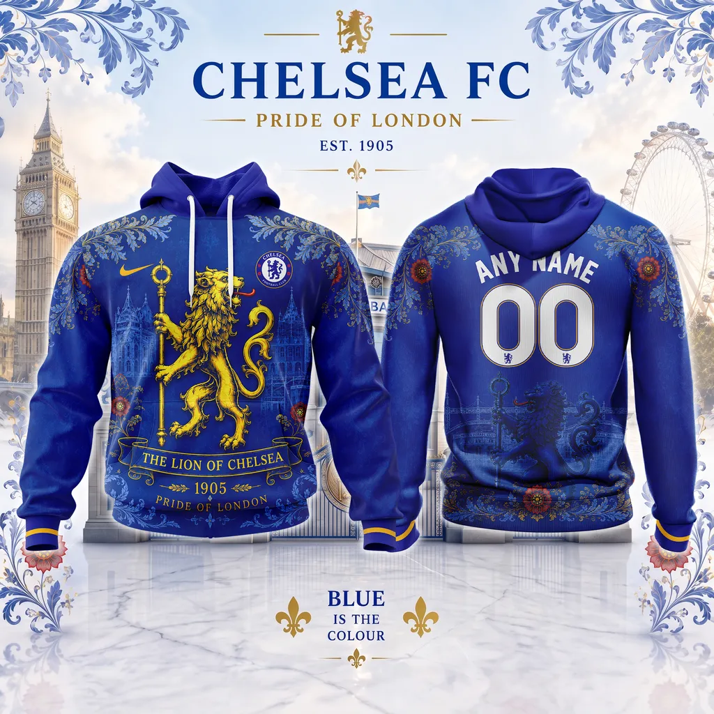 Chelsea Personalized Lion Rampant Heritage Hoodie/Tshirt/Sweatshirt Design ST2601