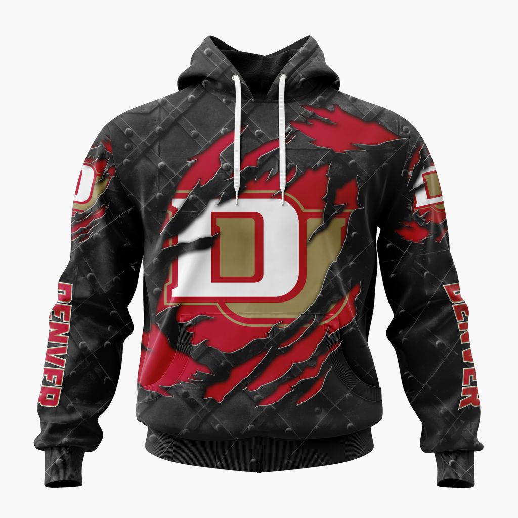 NCAA Denver Pioneers Special Black Metal Design ST2601