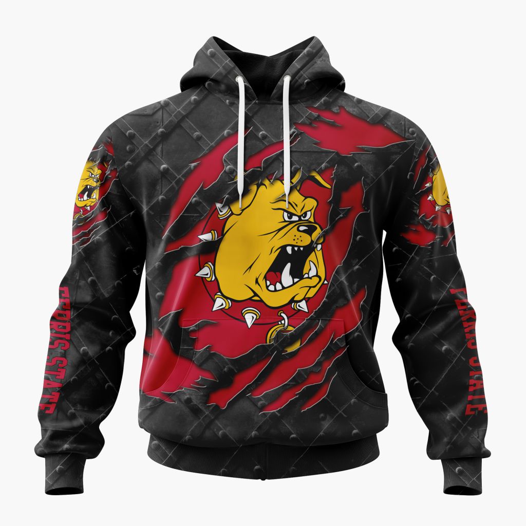 NCAA Ferris State Bulldogs Special Black Metal Design ST2601