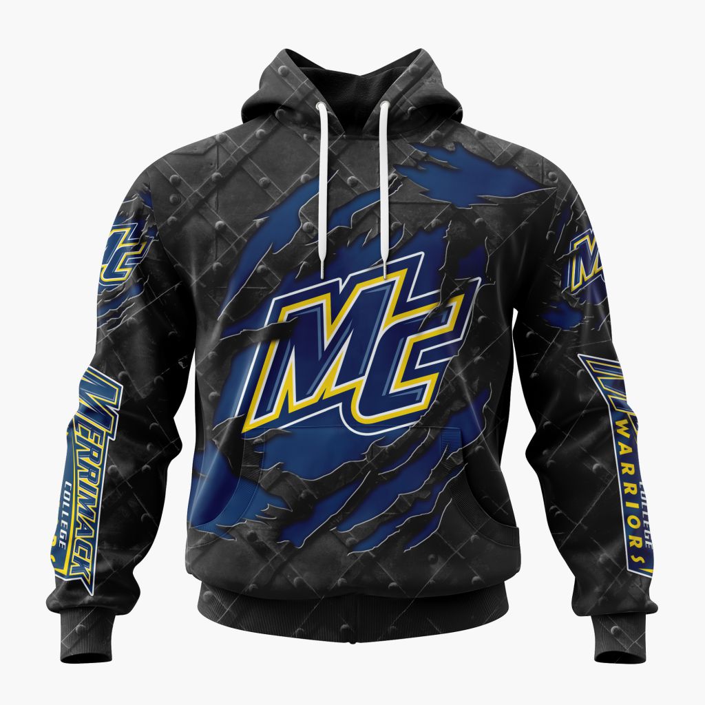 NCAA Merrimack Warriors Special Black Metal Design ST2601