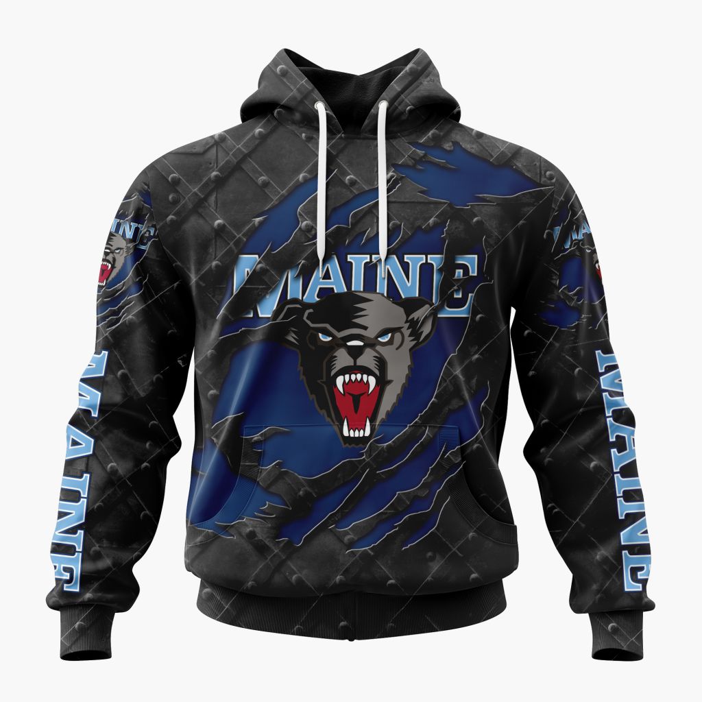 NCAA Maine Black Bears Special Black Metal Design ST2601