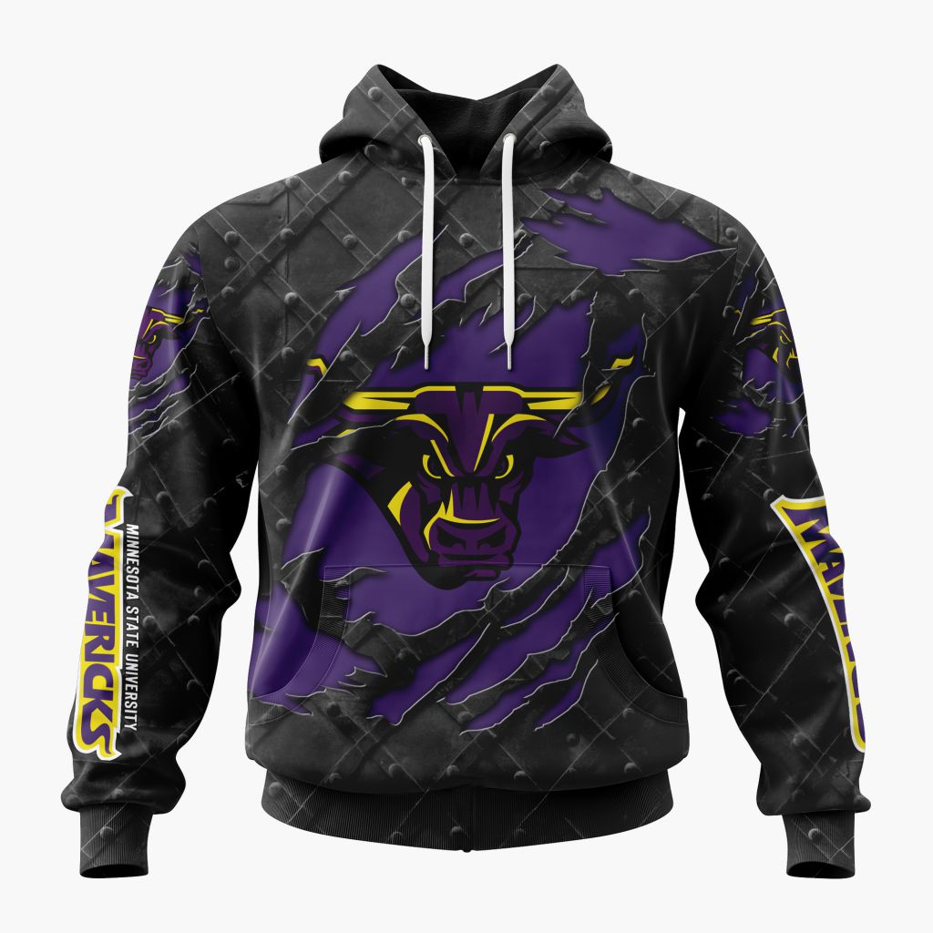 NCAA Minnesota State Mavericks Special Black Metal Design ST2601