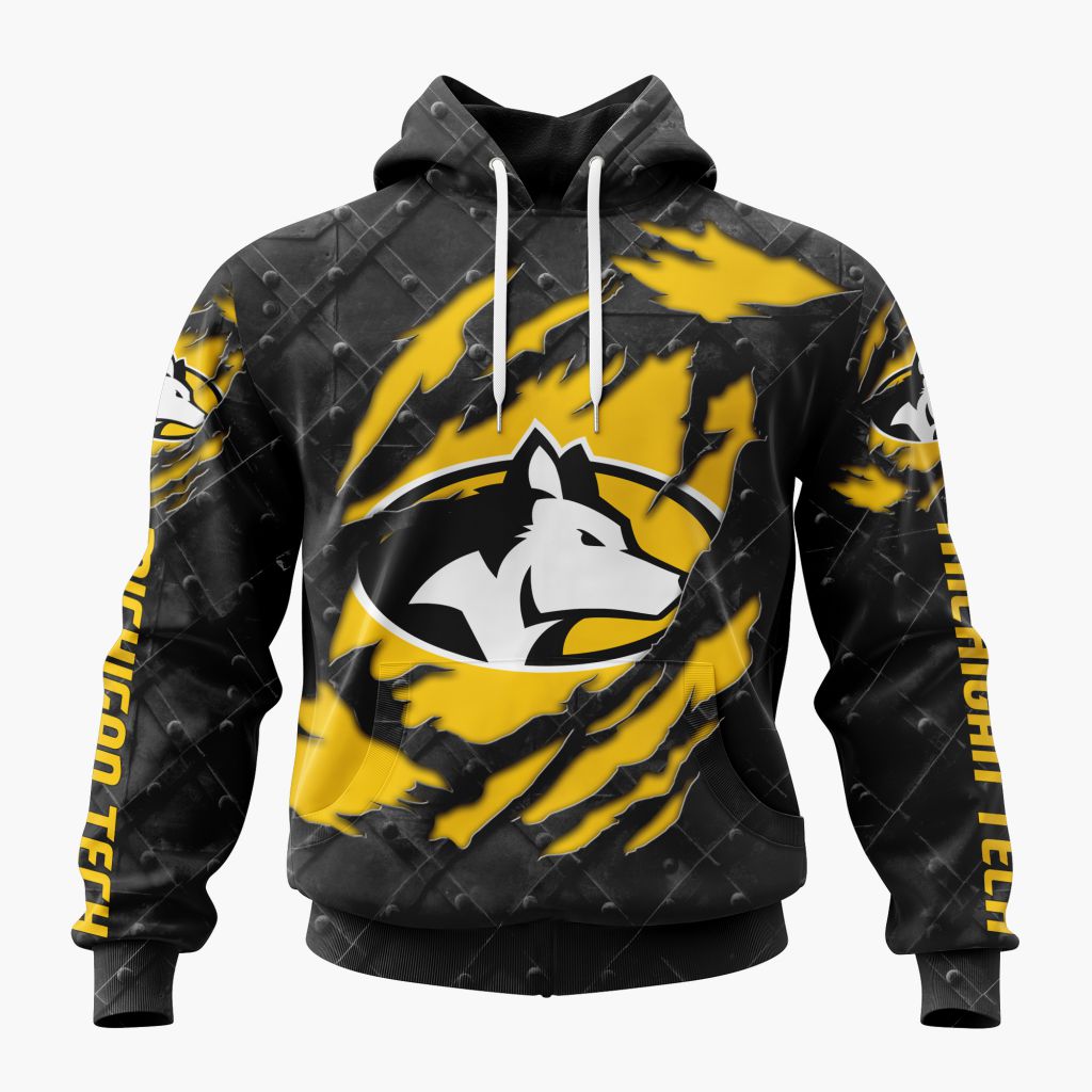 NCAA Michigan Tech Huskies Special Black Metal Design ST2601