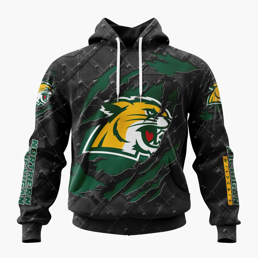NCAA Northern Michigan Wildcats Special Black Metal Design ST2601