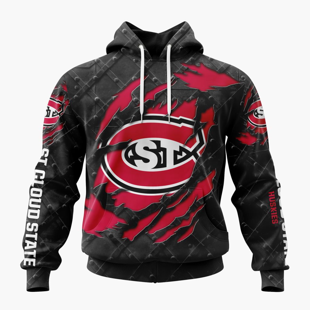NCAA St. Cloud State Huskies Special Black Metal Design ST2601