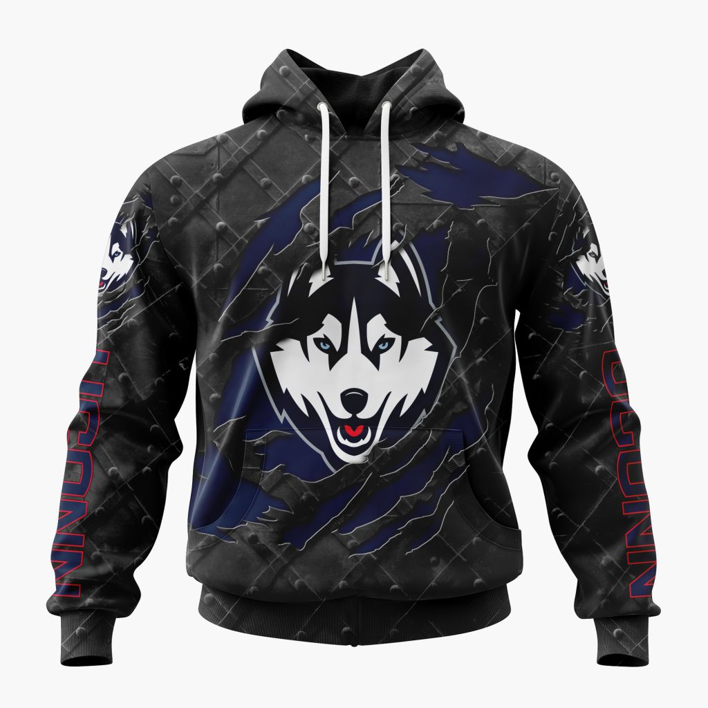 NCAA Connecticut Huskies Special Black Metal Design ST2601