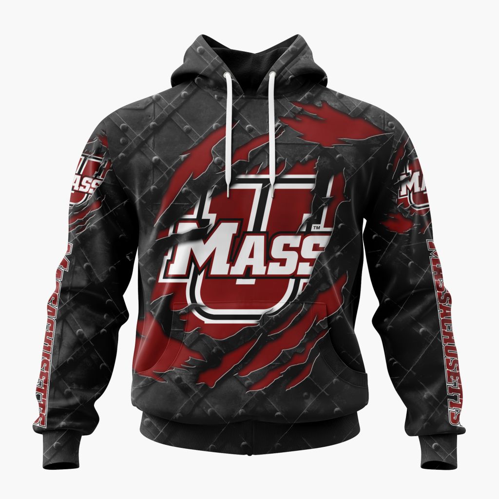 NCAA Massachusetts Minutemen Special Black Metal Design ST2601