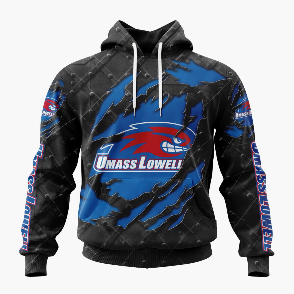 NCAA UMass Lowell River Hawks Special Black Metal Design ST2601