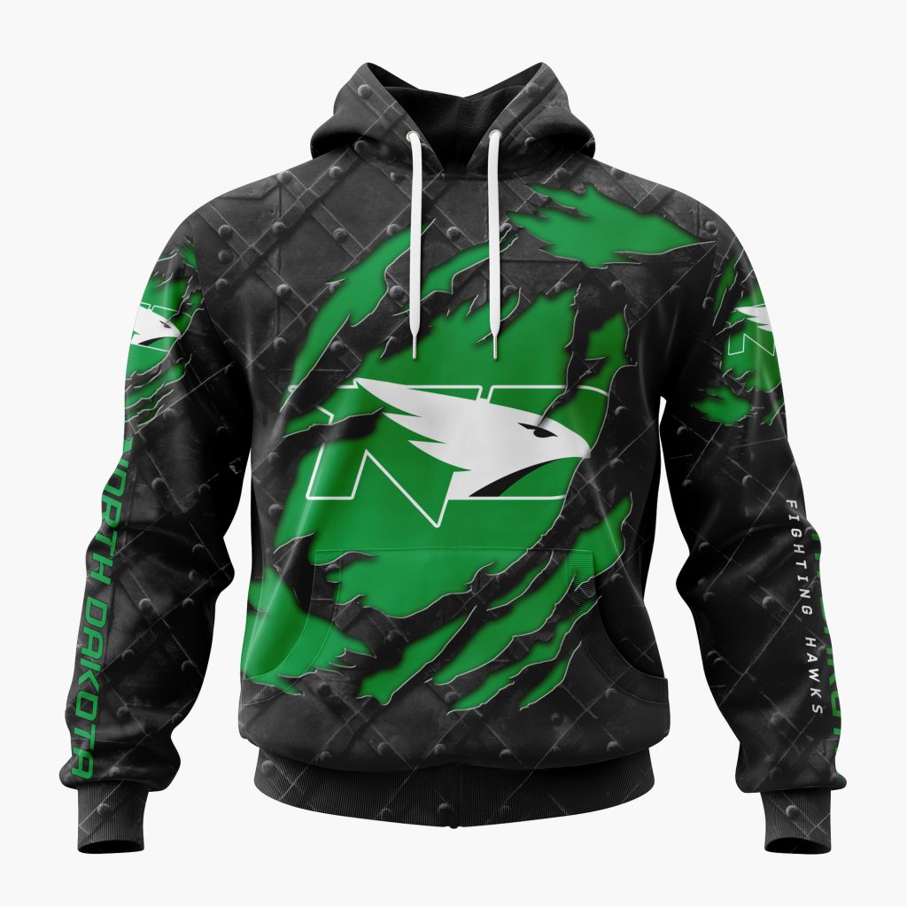 NCAA North Dakota Fighting Hawks Special Black Metal Design ST2601