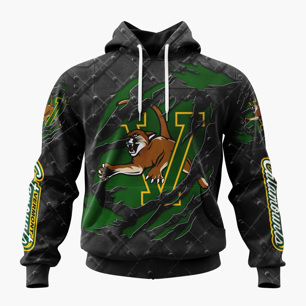 NCAA Vermont Catamounts Special Black Metal Design ST2601