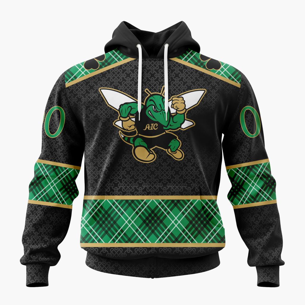 NCAA American International Yellow Jackets Personalized St.Patrick's Day Design ST2602