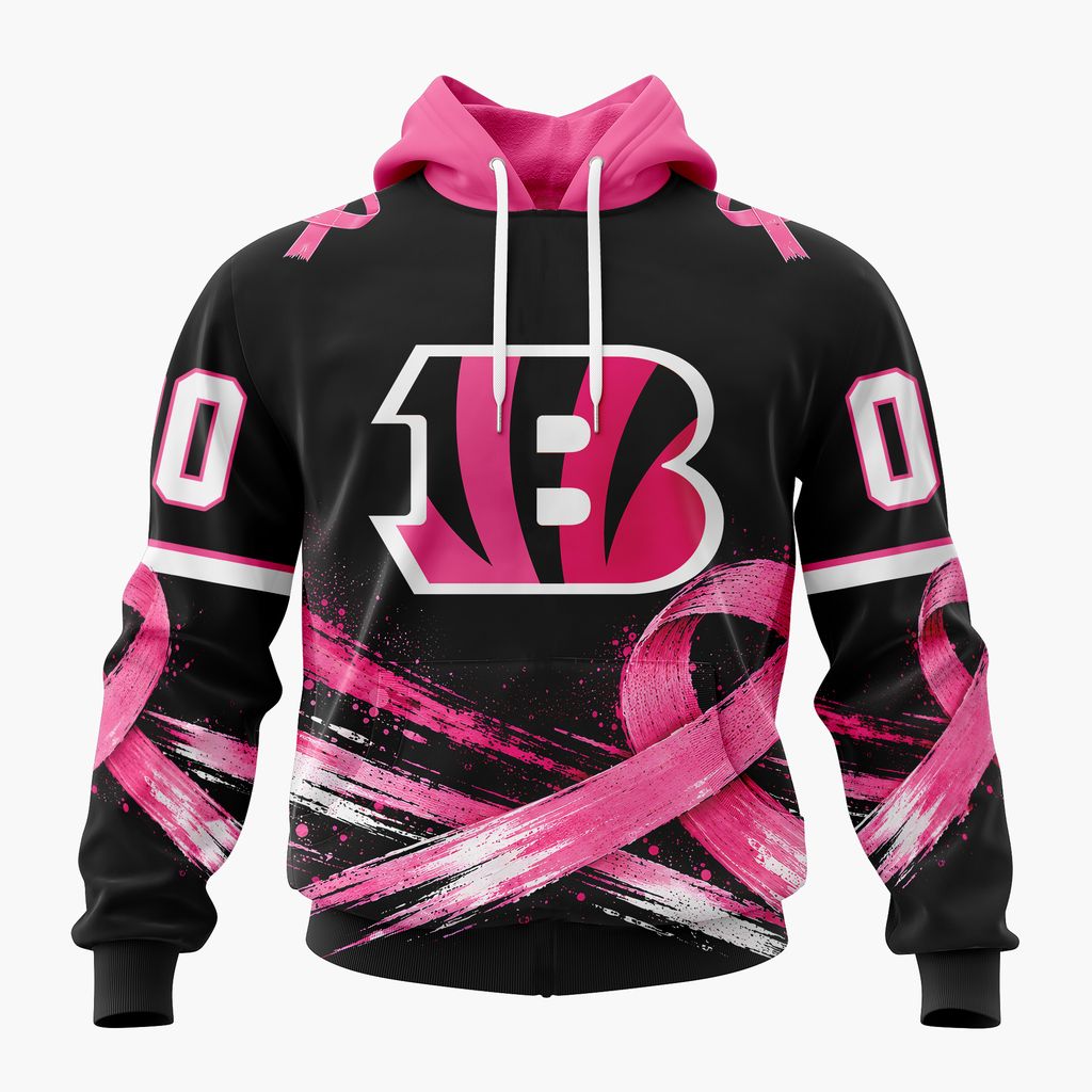 NFL Cincinnati Bengals Personalized Pink Fights Breast Cancer Design ST2601