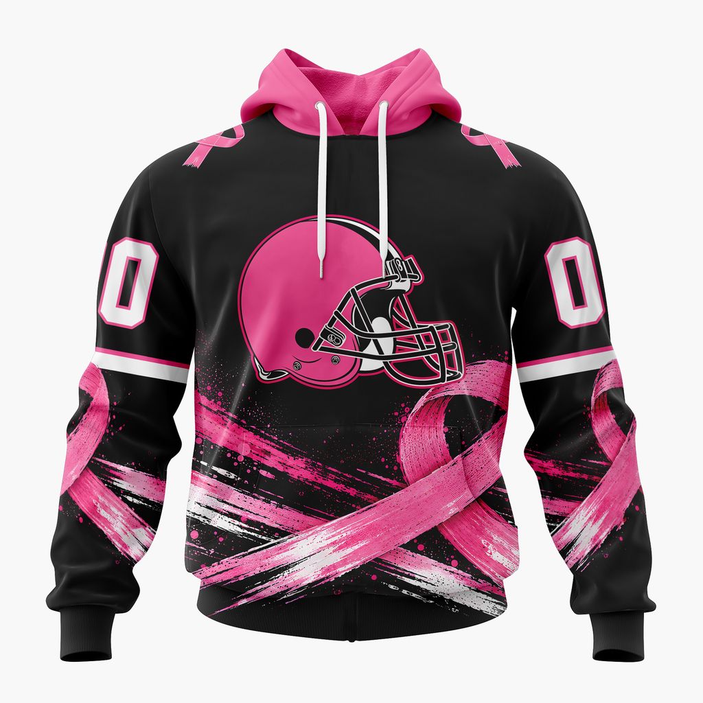NFL Cleveland Browns Personalized Pink Fights Breast Cancer Design ST2601
