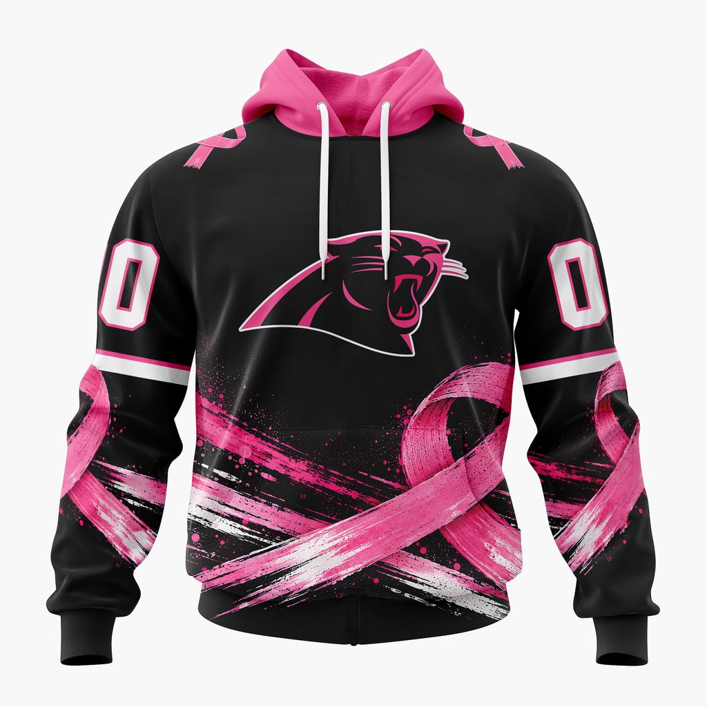NFL Carolina Panthers Personalized Pink Fights Breast Cancer Design ST2601