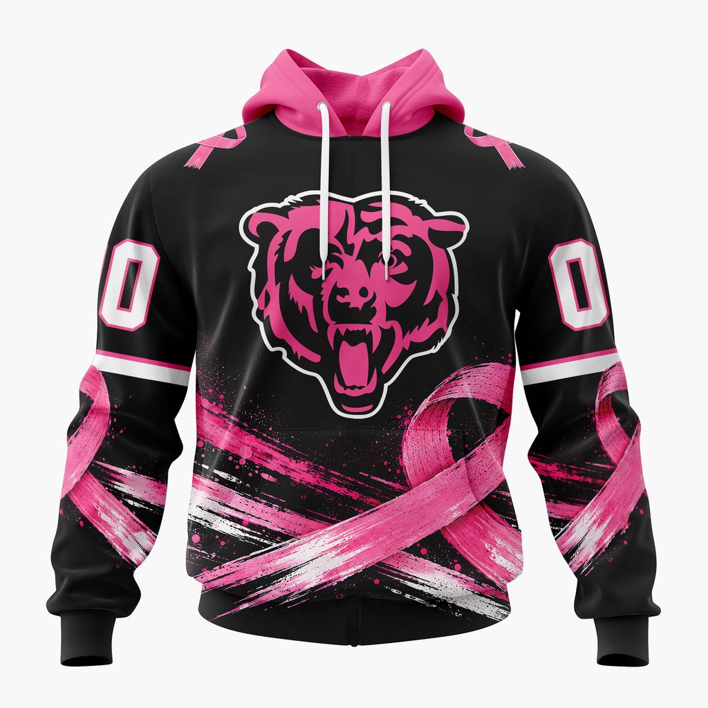 NFL Chicago Bears Personalized Pink Fights Breast Cancer Design ST2601