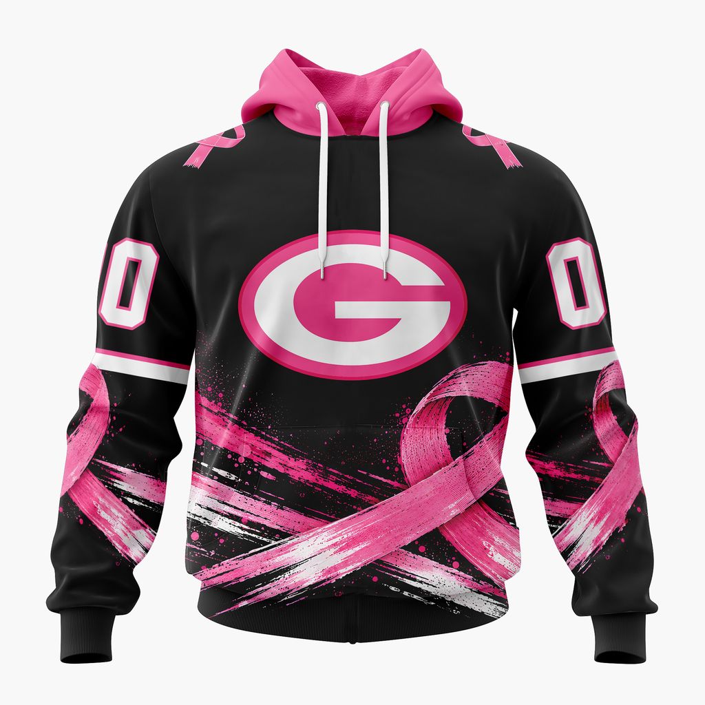 NFL Green Bay Packers Personalized Pink Fights Breast Cancer Design ST2601