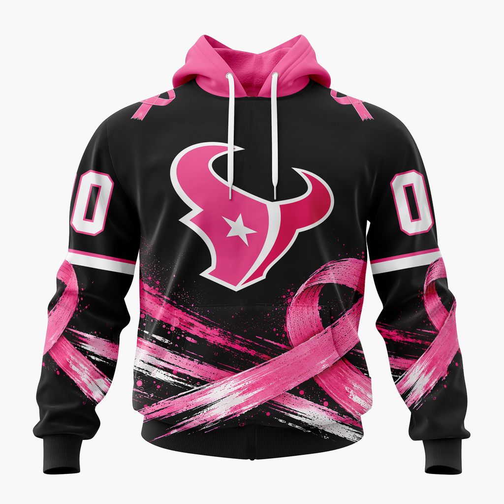 NFL Houston Texans Personalized Pink Fights Breast Cancer Design ST2601