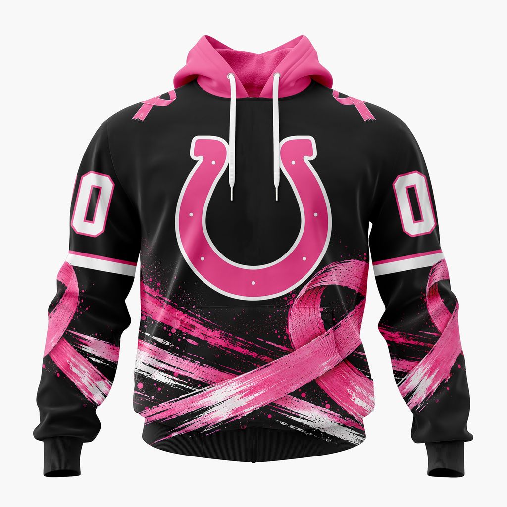 NFL Indianapolis Colts Personalized Pink Fights Breast Cancer Design ST2601
