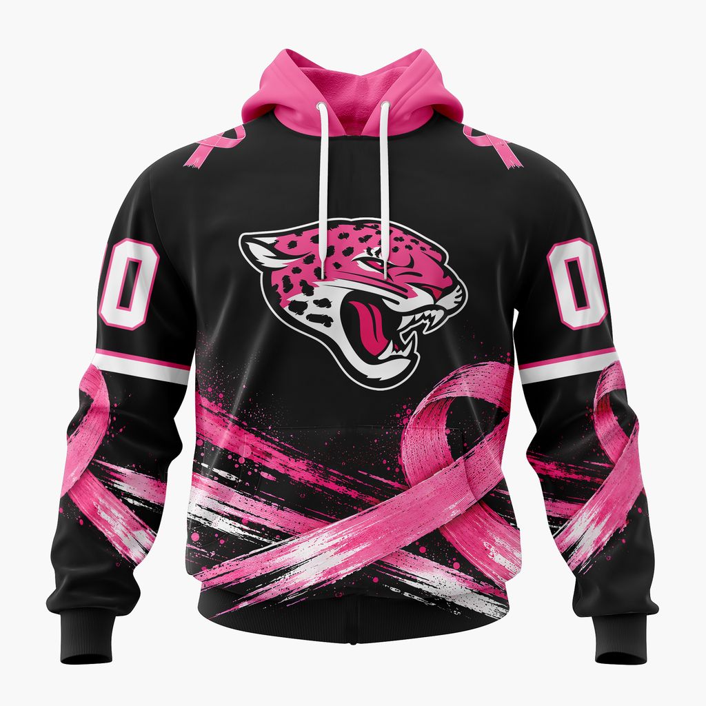 NFL Jacksonville Jaguars Personalized Pink Fights Breast Cancer Design ST2601