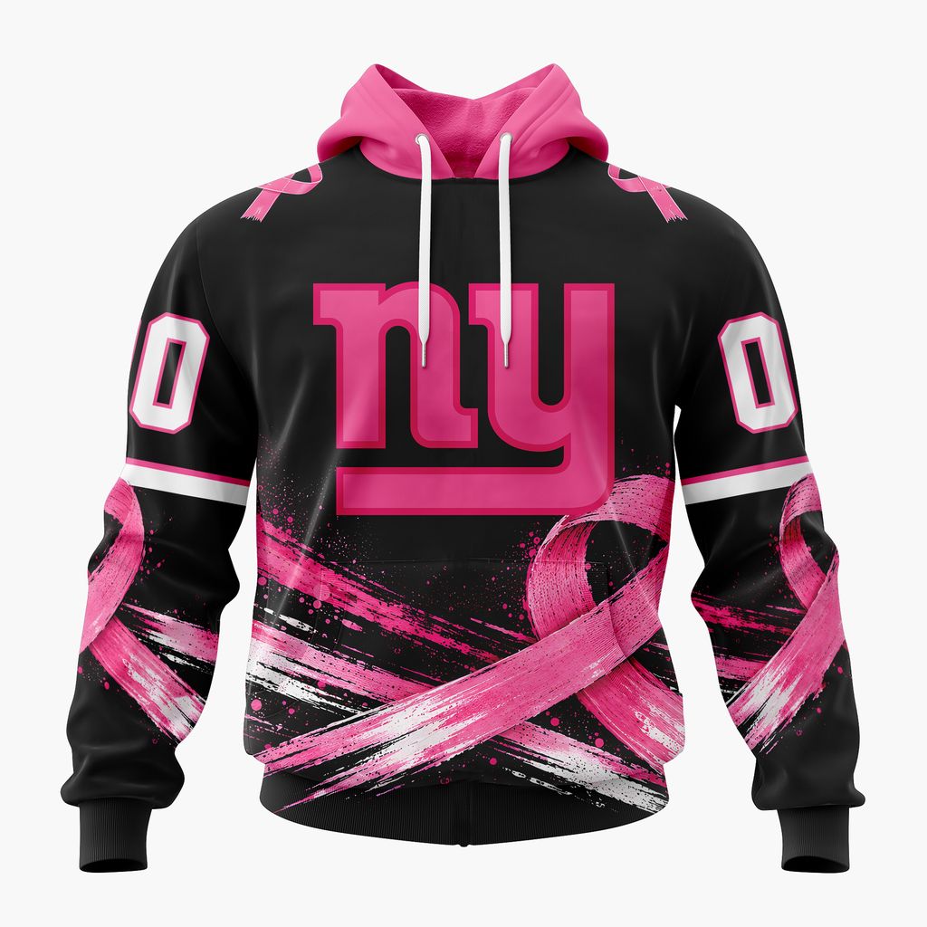 NFL New York Giants Personalized Pink Fights Breast Cancer Design ST2601