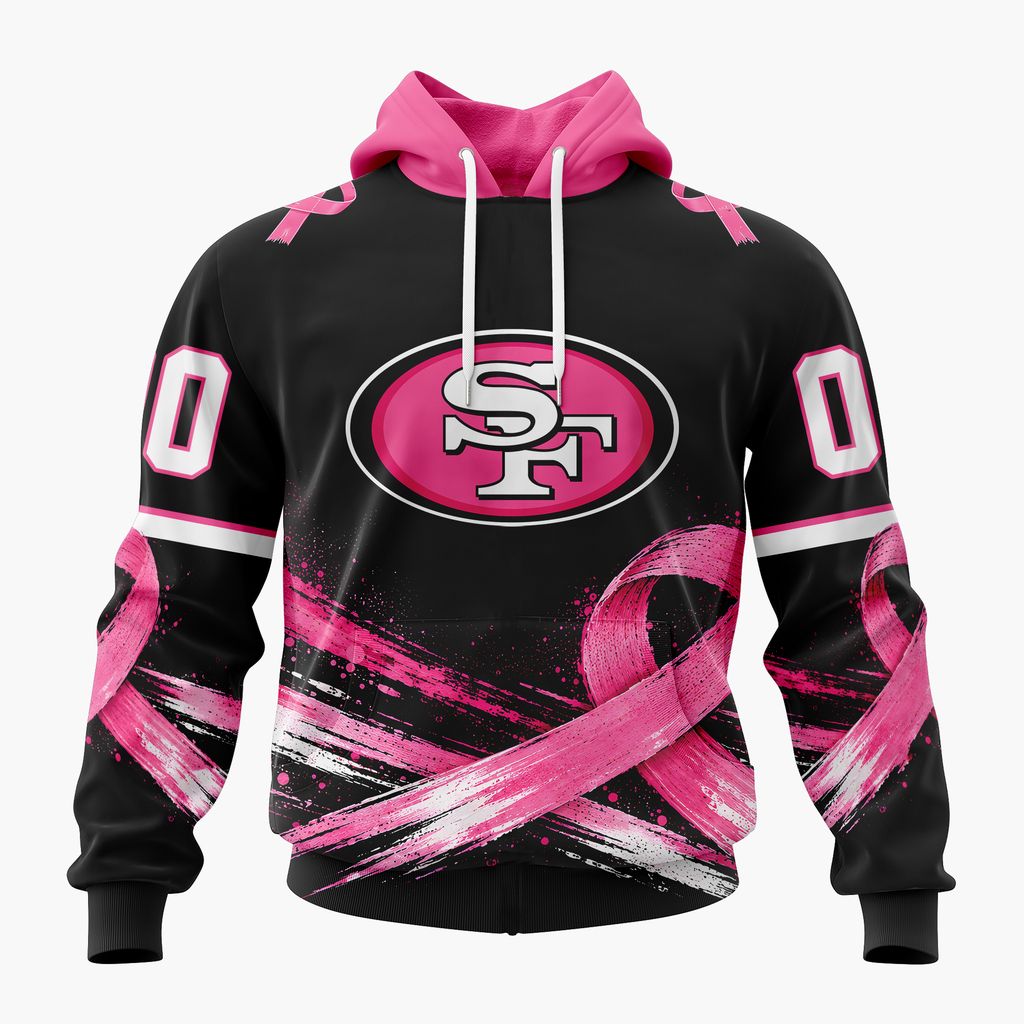NFL San Francisco 49ers Personalized Pink Fights Breast Cancer Design ST2601