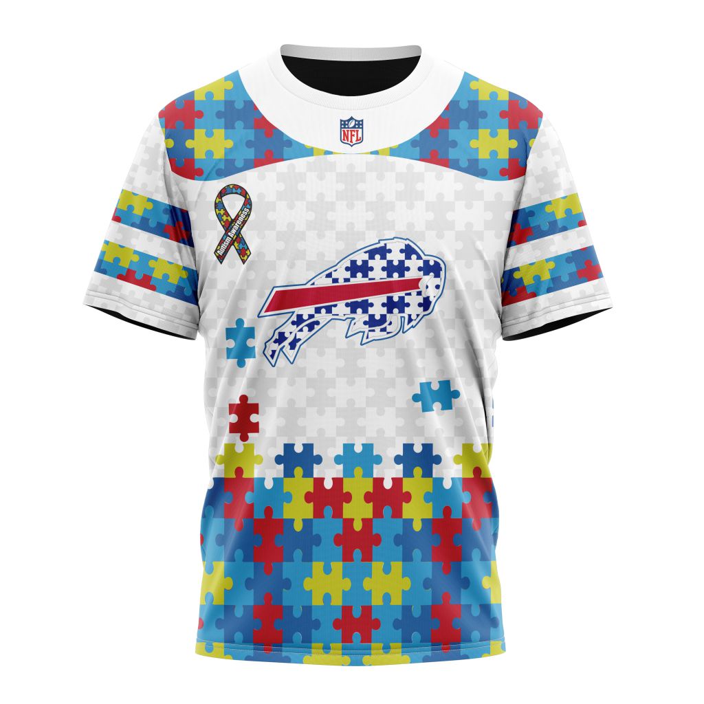 Buffalo Bills NFL Special Fearless Against Autism Hands Design