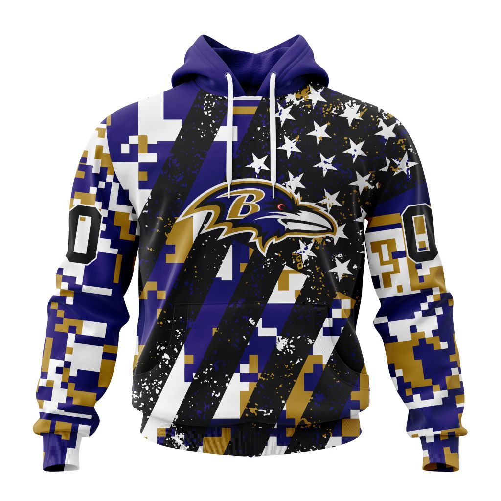 NFL Baltimore Ravens Special Camo Design For Veterans Day ST2302