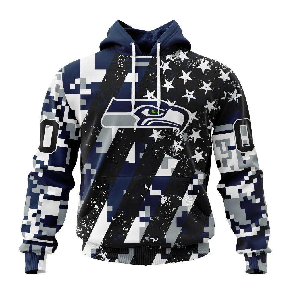 NFL Seattle Seahawks Special Camo Design For Veterans Day ST2302