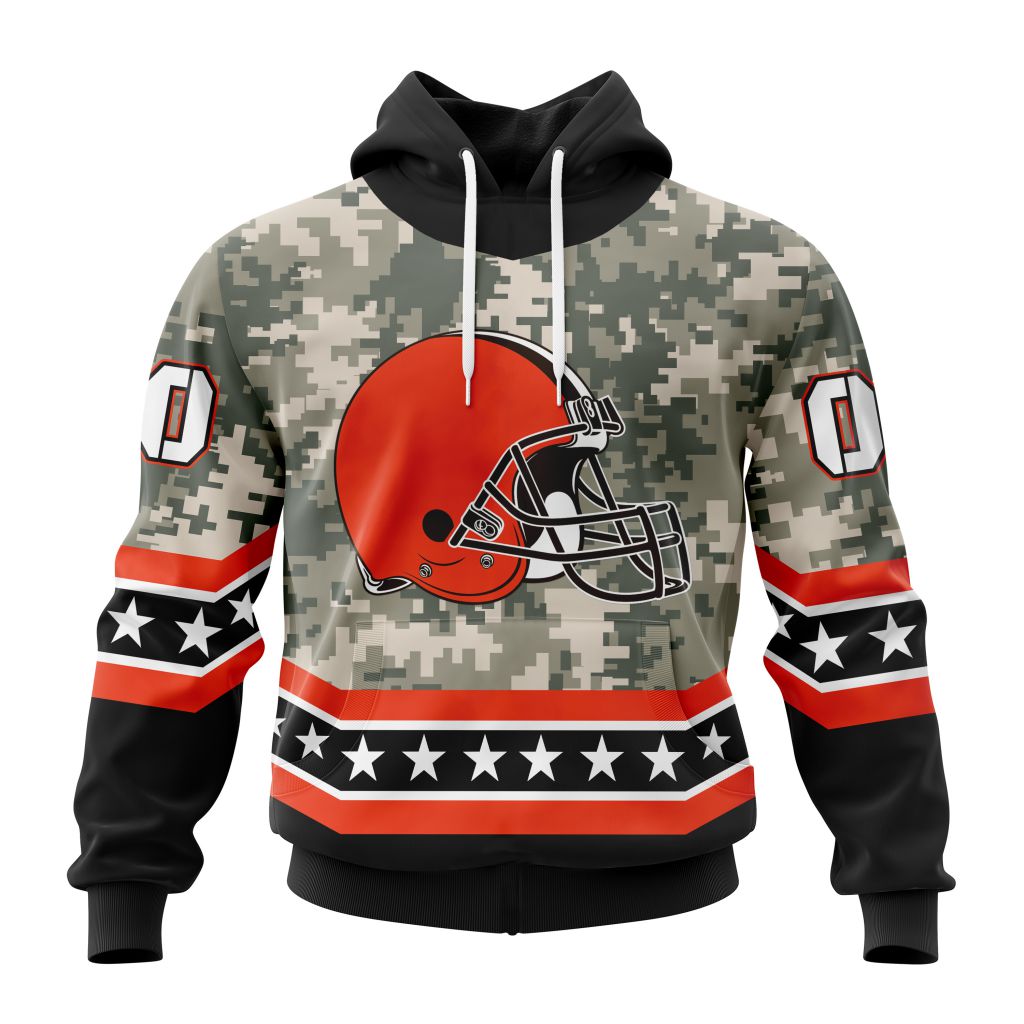 NFL Cleveland Browns Special Camo Design For Veterans Day ST2301