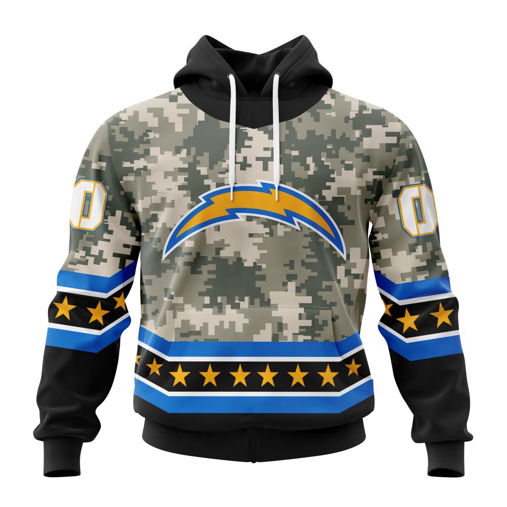 NFL Los Angeles Chargers Special Camo Design For Veterans Day ST2301