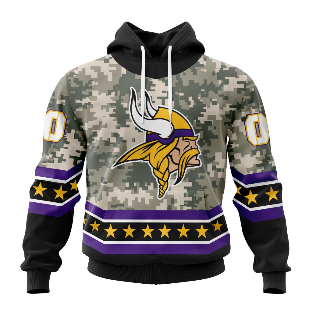 NFL Minnesota Vikings Special Camo Design For Veterans Day ST2301