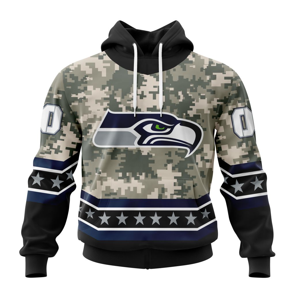 NFL Seattle Seahawks Special Camo Design For Veterans Day ST2301