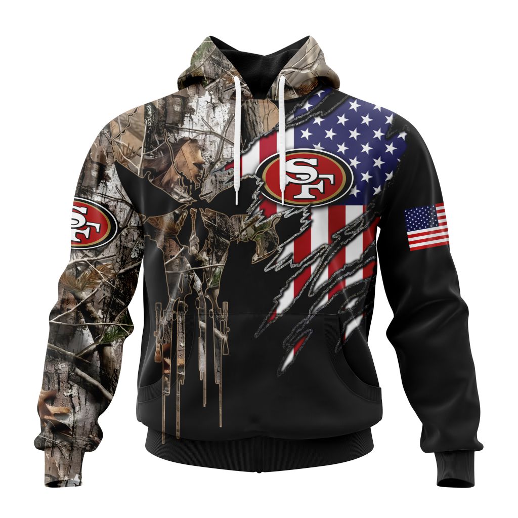 NFL San Francisco 49ers Special Camo Hunting Design With Skull Art ST2303