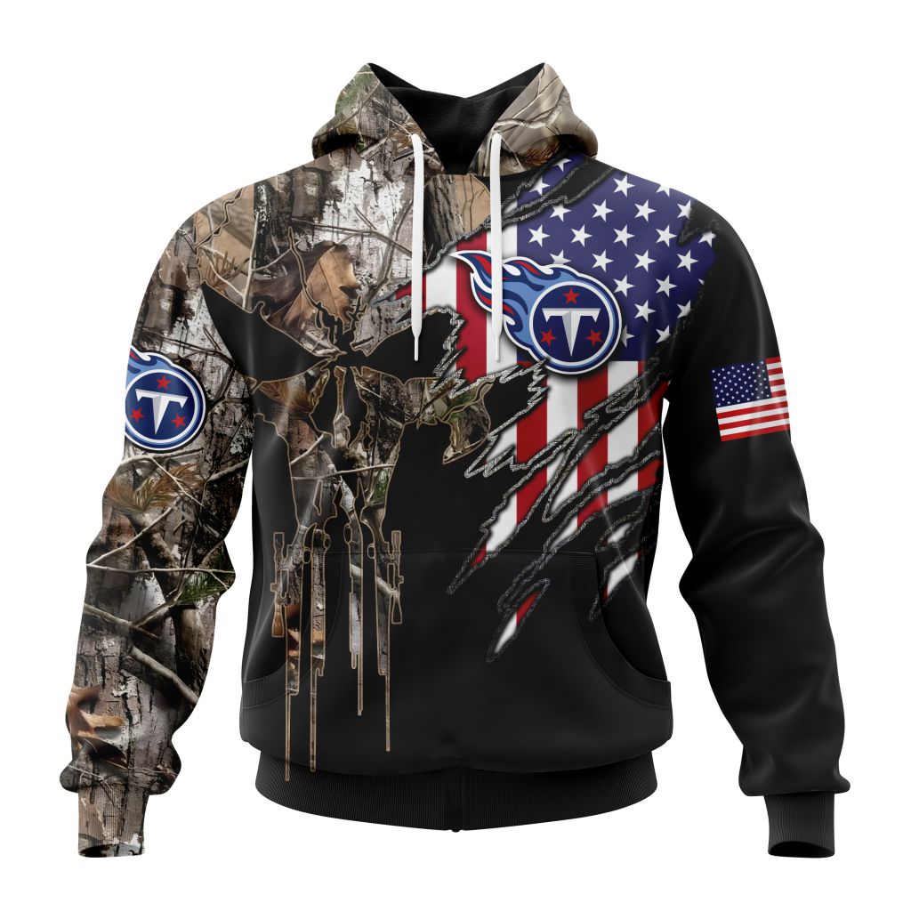 NFL Tennessee Titans Special Camo Hunting Design With Skull Art ST2303