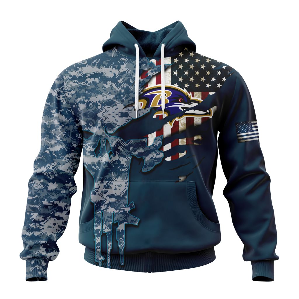NFL Baltimore Ravens Special Navy Camo Veteran Design ST2301