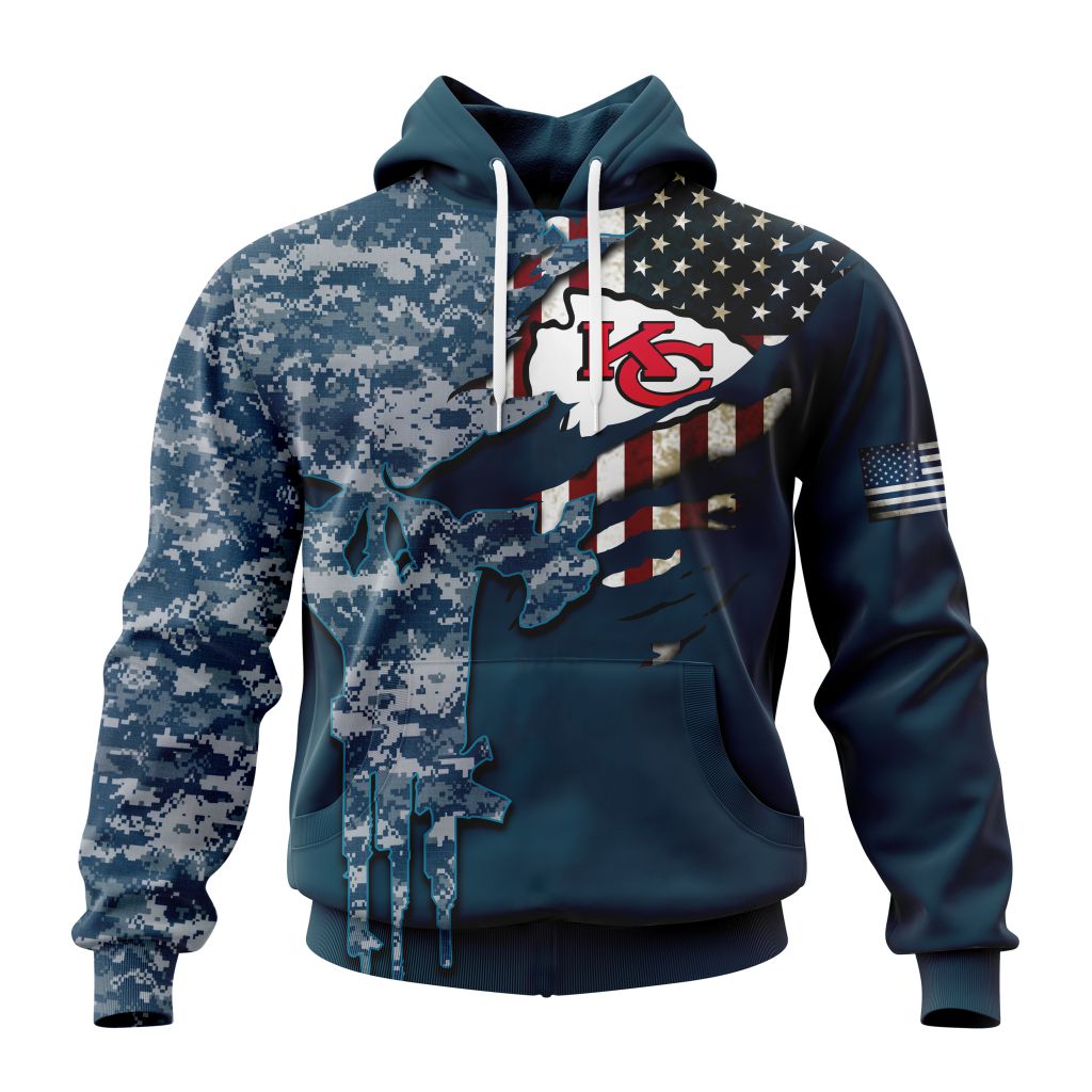 NFL Kansas City Chiefs Special Navy Camo Veteran Design ST2301