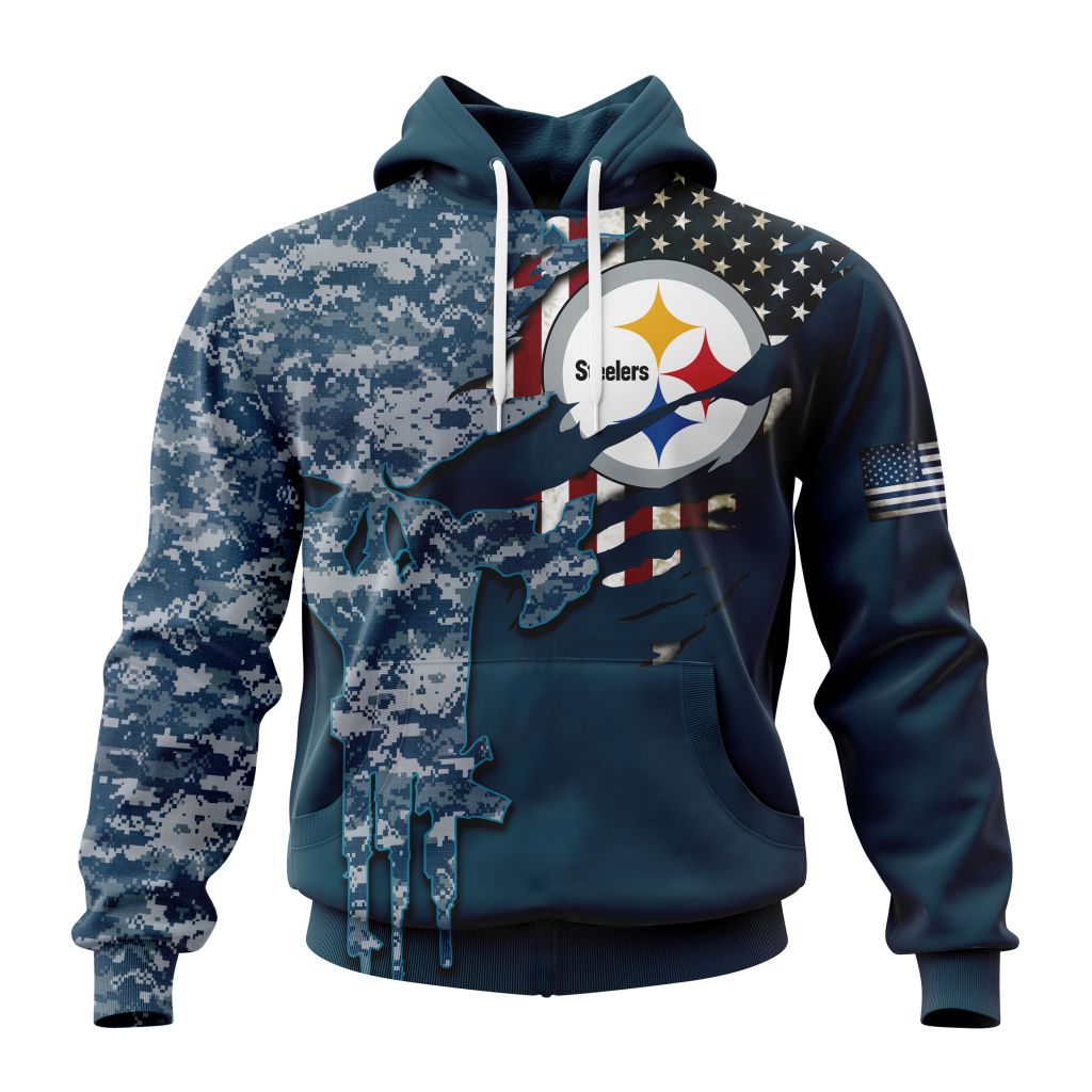 NFL Pittsburgh Steelers Special Navy Camo Veteran Design ST2301