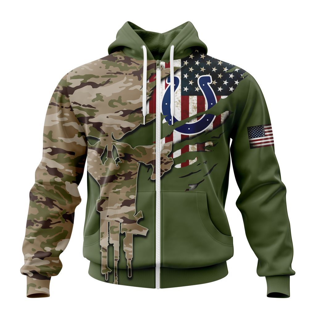 NFL Indianapolis Colts Special Camo Design For Veterans Day GK9 - Veteran