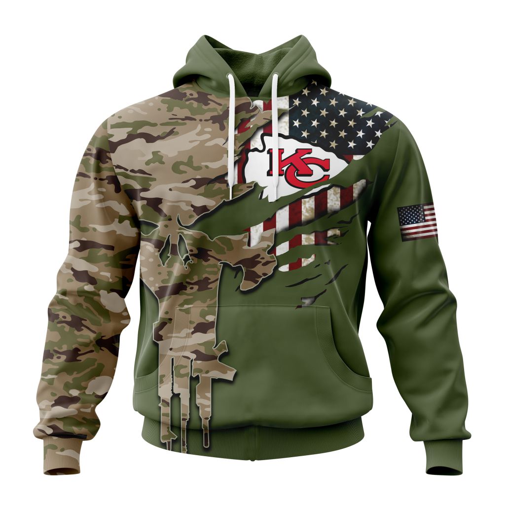 NFL Kansas City Chiefs Special Camo Design For Veterans Day GK9